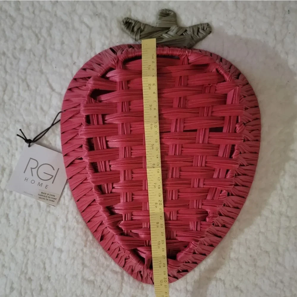 🆕️🍓Strawberry Storage Basket Summer Pool Party BBQ Red & Green